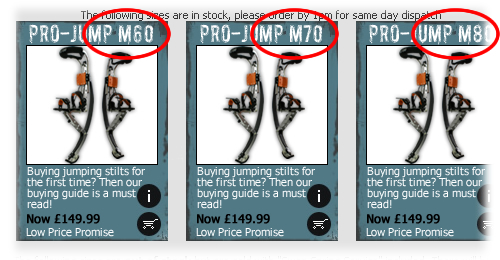 Choosing Pro-Jump Stilts on Pro-Jump.co.uk
