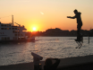 Jumping at the 'Hotwalls' in Portmouth