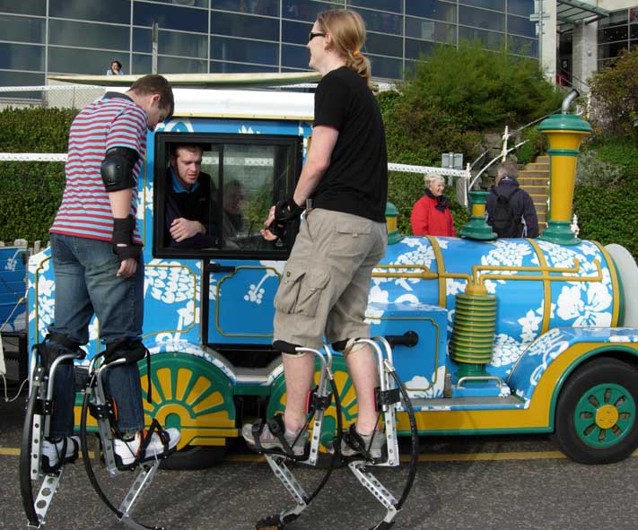 Amusing the train driver!