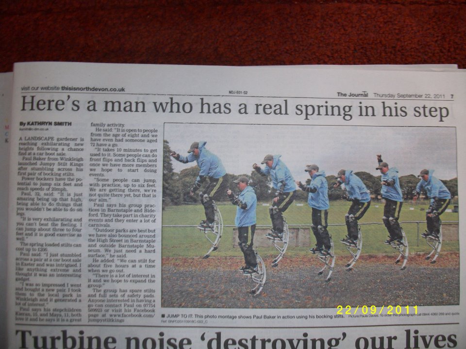 Jumpy stilt kings in the north devon journal