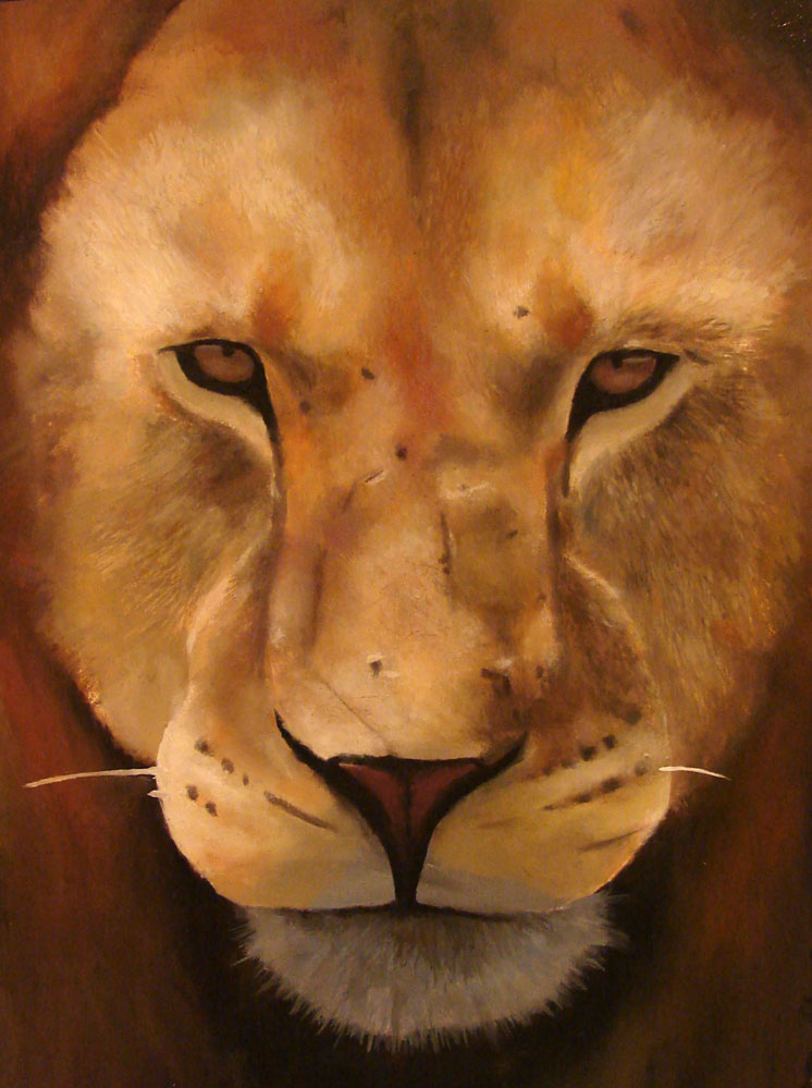 Lion painting