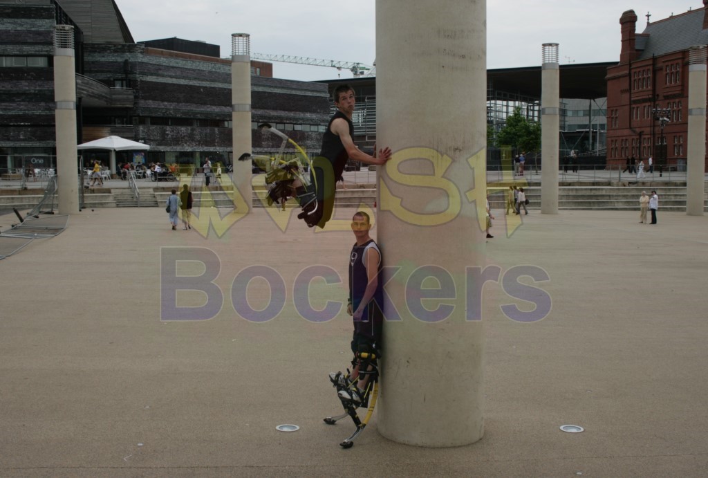Lloyd jumps above me
