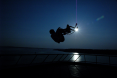 Flip in sun set