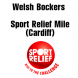 Welsh Bockers starting the Sport Relief Mile in Cardiff.